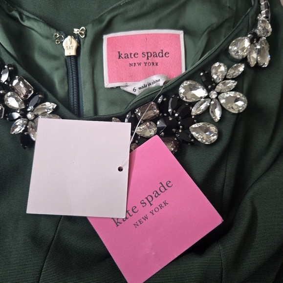 Kate Spade Embellished Faille Grace Dress - Picture 3 of 5